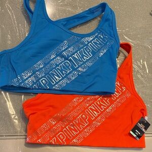 2 PINK Victoria's Secret Blue and Orange Camisoles